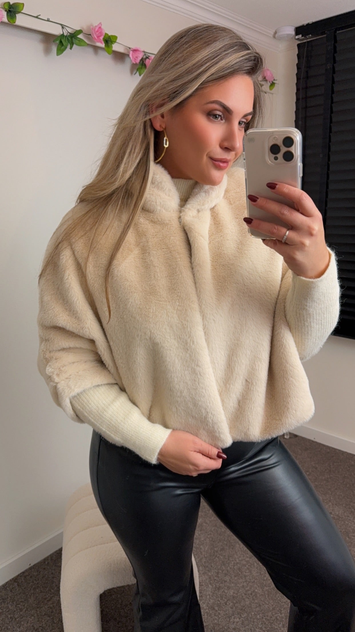 Fake Fur Jasje Beige