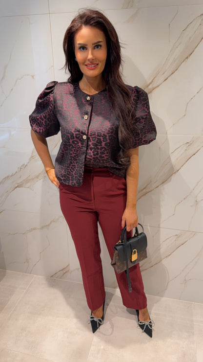 Leo blouse burgundy