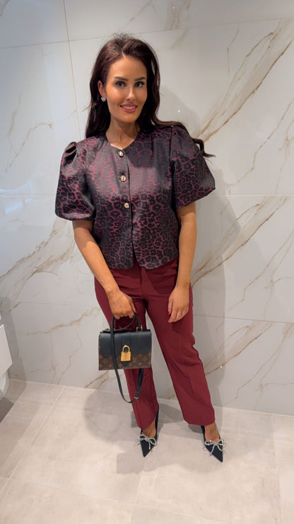 Leo blouse burgundy