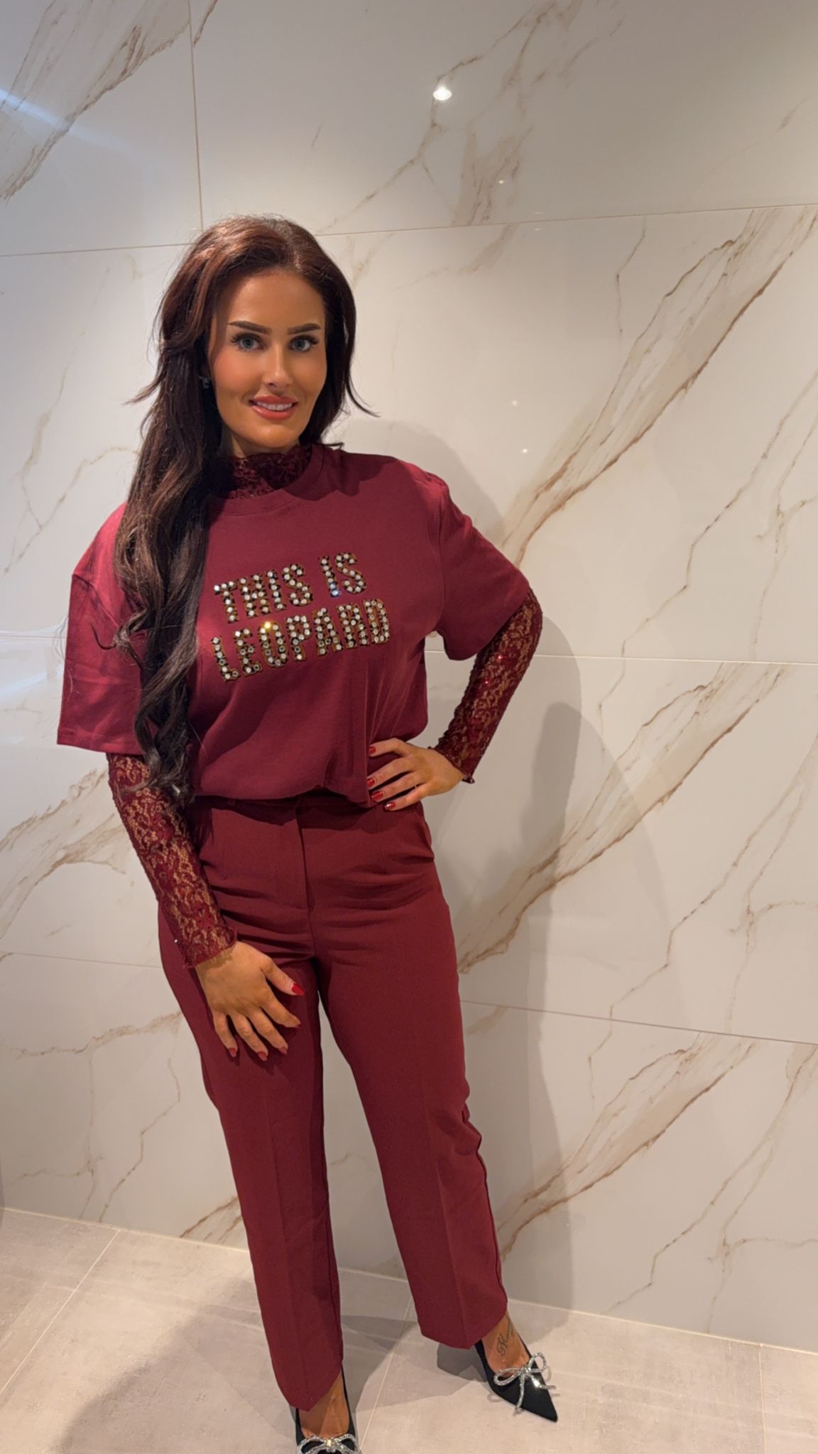 Pantalon burgundy