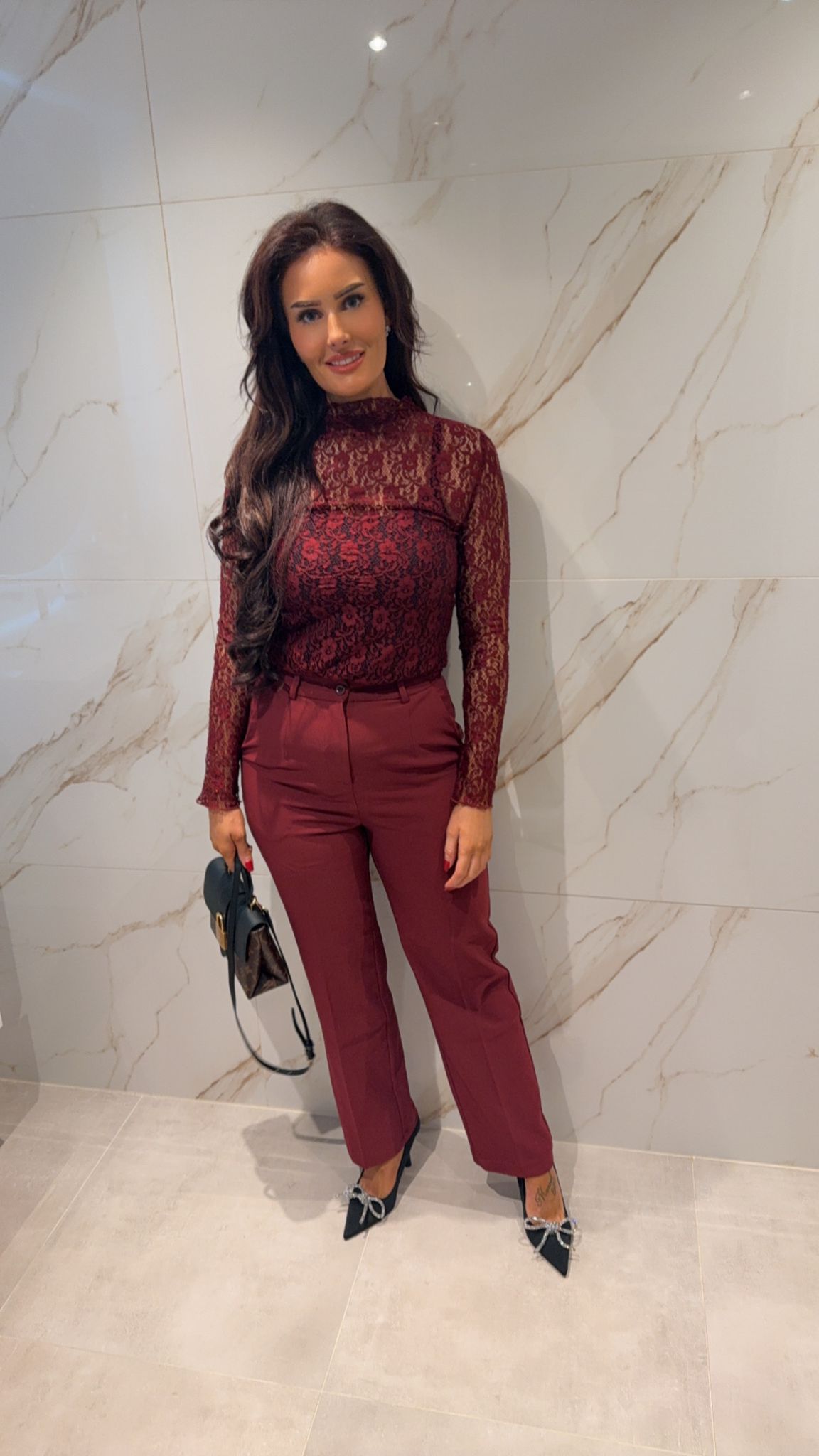 Pantalon burgundy