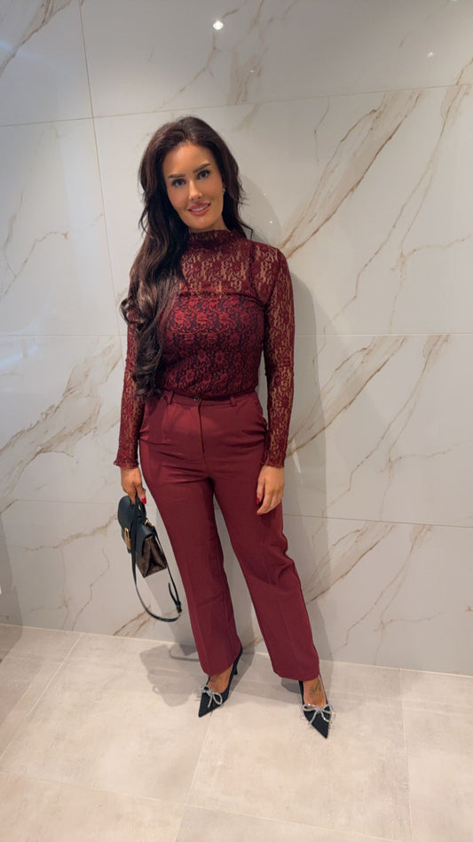 Pantalon burgundy