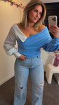 Liz Top Blauw
