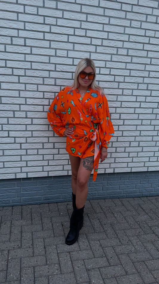Joly beach dress oranje