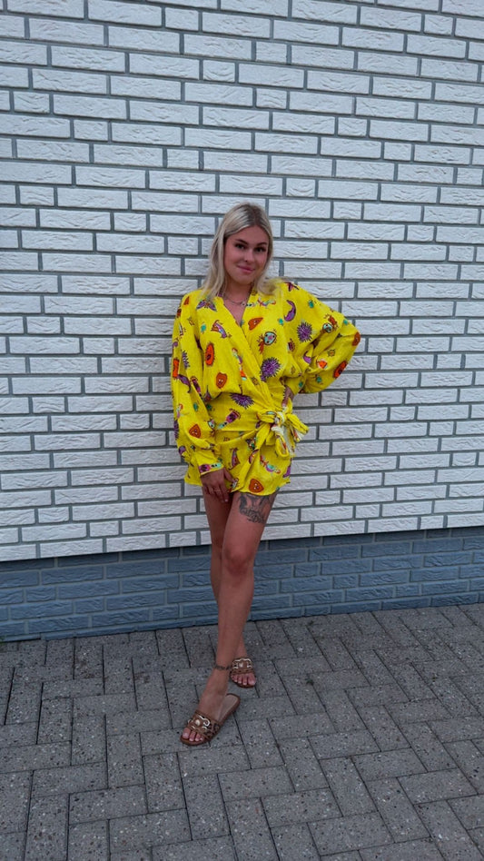 Joly beach dress geel
