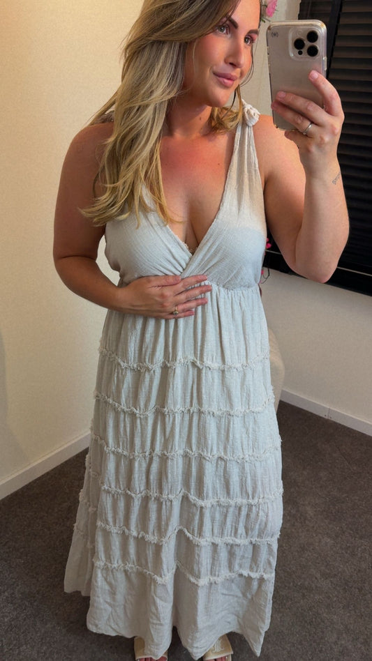 Fleur dress beige